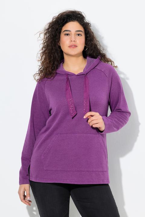 Produktbild Ulla Popken Hoodie, Vintage-Look, verzierte Kordel, Langarm (46, 48)