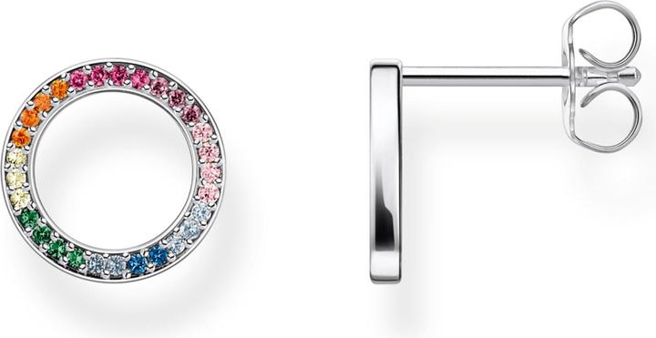 Produktbild Thomas Sabo Ohrstecker Together Rund mit Bunten Steinen Silber Geschwärzt (925er Silber)