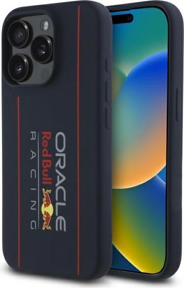 Immagine prodotto Red Bull RBHMP15X24SIOLRV Custodia rigida per iPhone 15 Pro Max 6,7" in silicone verticale navy con logo (Apple iPhone 15 Pro Max)