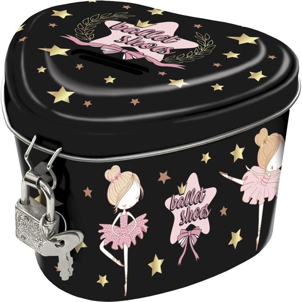 Derform, Salvadanaio, Sparschwein mit Vorhängeschloss-Herz Ballerina 12