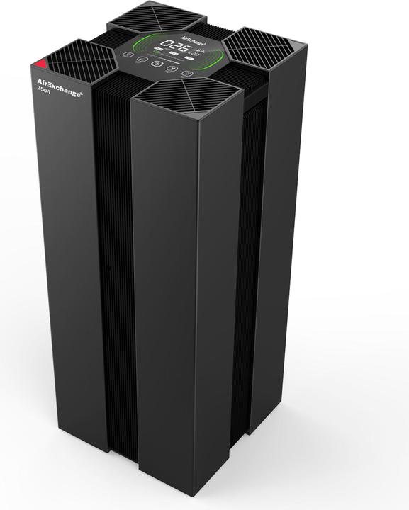 Produktbild AirExchange 750-T Zwart | Luchtreiniger 120m | HEPA H14 filter, Carbon, ionisator en UV-C lamp | Beschermt met > (120 m²)