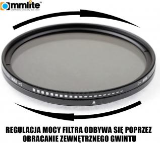 Image du produit Commlite Filtre ND variable Fader - 82 mm (82 mm, Filtre dégradé gris)
