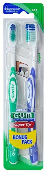 GUM SUNSTAR SUPER TIP Zahnbürste compact medium Duo (1 x)