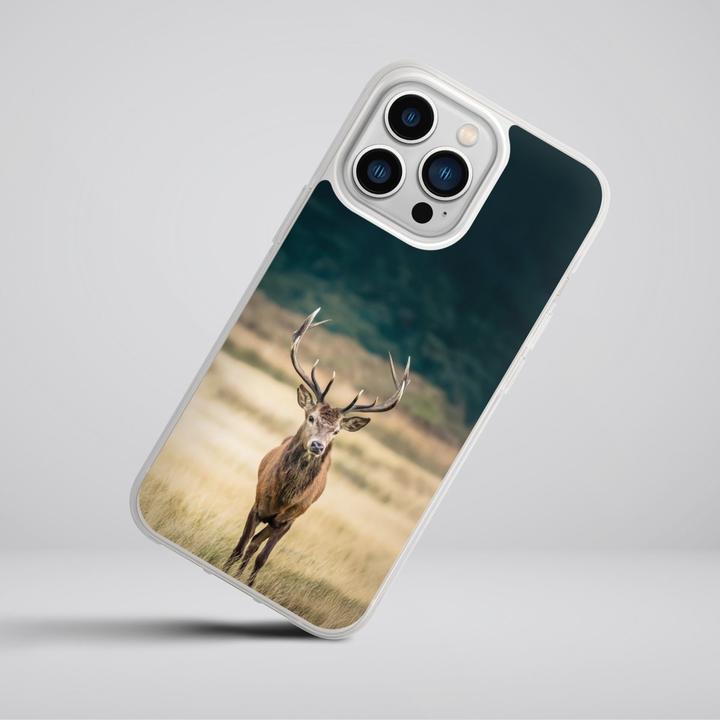Produktbild DeinDesign Silikon Hülle für Apple iPhone 13 Pro Handyhülle Case Smartphone Schutzhülle Hirsch Wald Wiese (Apple iPhone 13 Pro)