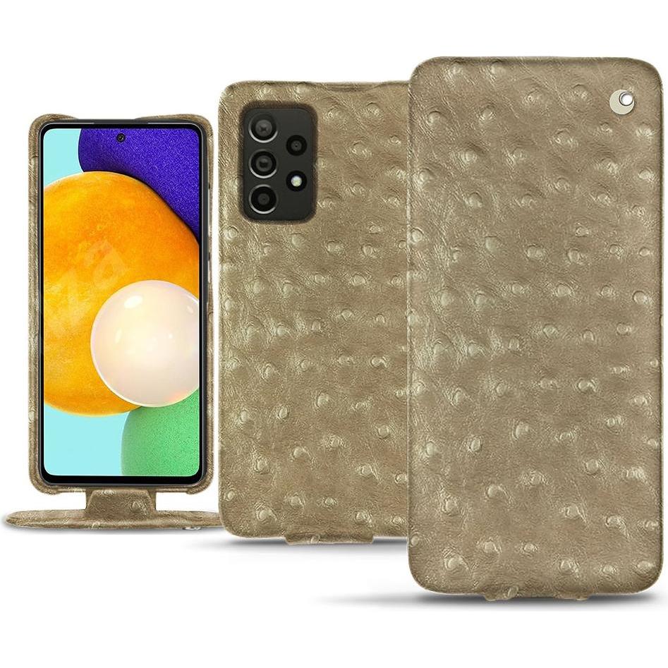 Noreve Lederschutzhülle vertikal (Samsung Galaxy A52), Smartphone Hülle, Beige