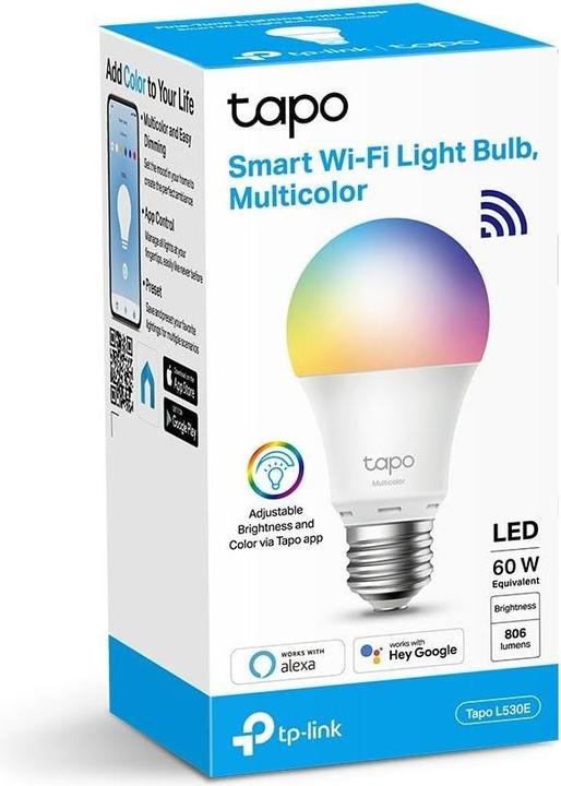 Produktbild TP-Link Tapo L530E (2-pack) (E27, 8.70 W, 806 lm, 2 x, F)