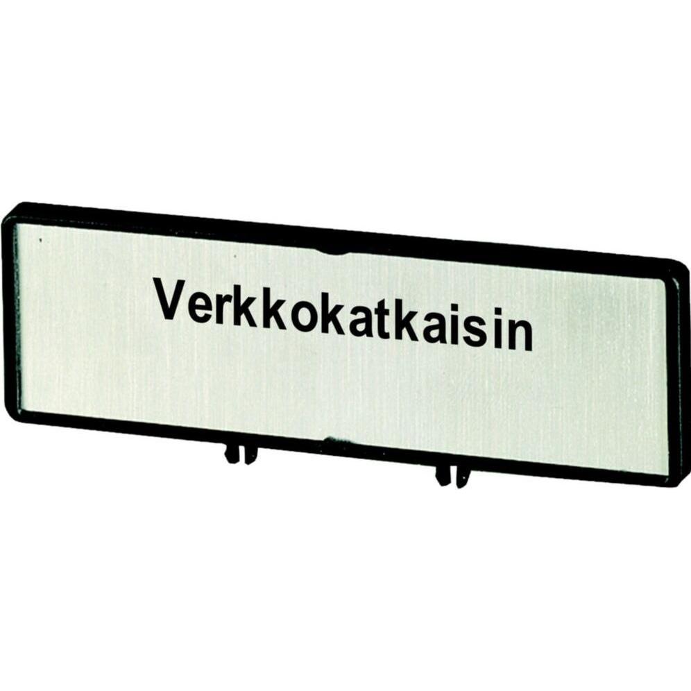 Eaton, Systemstromversorgung, Träger mit Schild, verwendbar für T5, T5B, P3, 88 x 27 mm, beschriftet mit zNetz-Trenneinr...