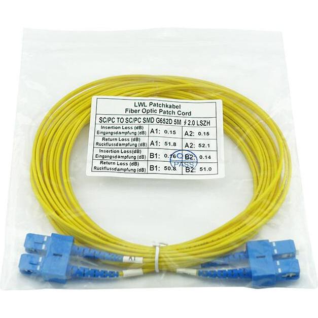 Thumbnail - BlueOptics Duplex LWL Patchkabel SC-UPC/SC-UPC Singlemode 3 Meter (CAT6, 3 m), Netzwerkkabel