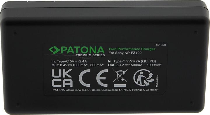 Produktbild Patona Premium Twin Charg Sony NP-FZ100 (Kamera Akku Ladegerät)