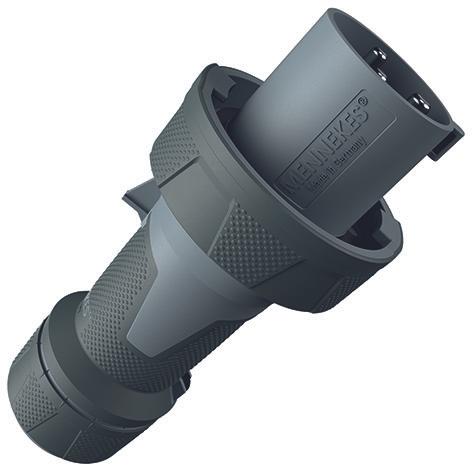 Actual product image Mennekes MEN 13241 63A3P 8H >250V DC Plug PowerTOP IP67