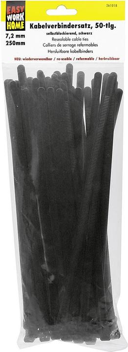 Actual product image Easy Work Kabelbinder (Plastic cable ties, 250 mm, 50 pcs.)