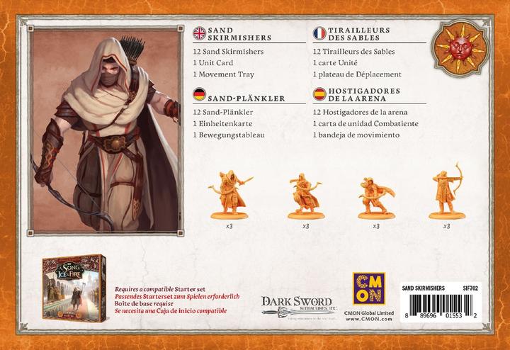 Produktbild Cmon A Song of Ice & Fire - Sand Skirmishers (Sand-Plänkler), für 2 Spieler (Spanisch, Deutsch, Französisch, Englisch)