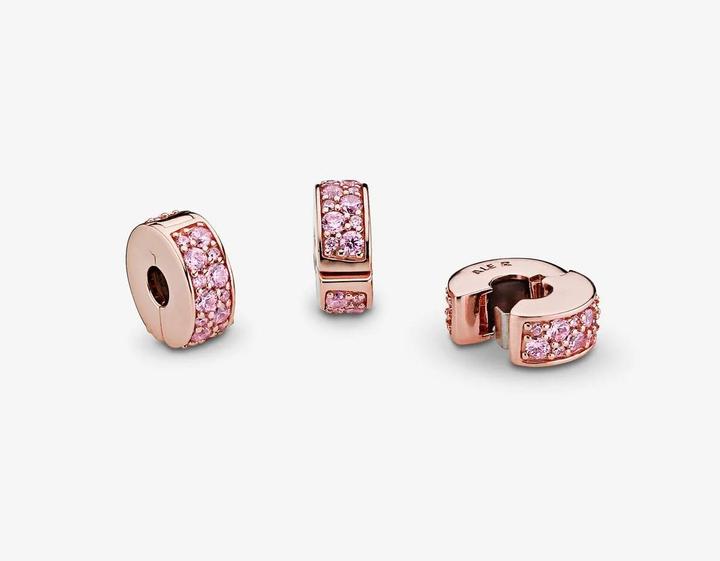 Immagine prodotto Pandora Clip Pavé Shine Pink in Rosé (Argento 925, Gioiello)