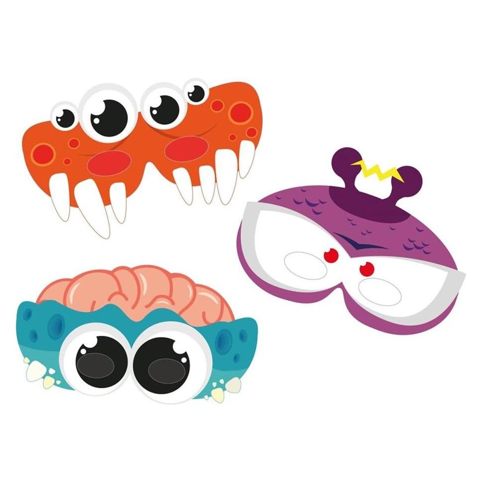Arpex Monster-Partymasken 3-tlg (54624861)