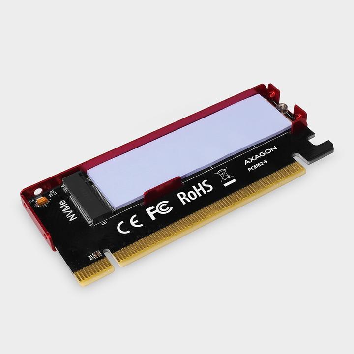 Immagine prodotto Axagon PCEM2-S - PCIe - M.2 - Basso profilo - PCIe 3.0 - Nero - Rosso - PC