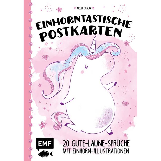 Thumbnail - Edition Fischer, Grusskarte + Briefpapier, Einhorntastische Postkarten (20 Stk.)
