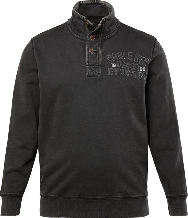 Actual product image JP1880 JP 1880 half-zip sweatshirt, vintage look, badge, up to 8 XL (4XL)
