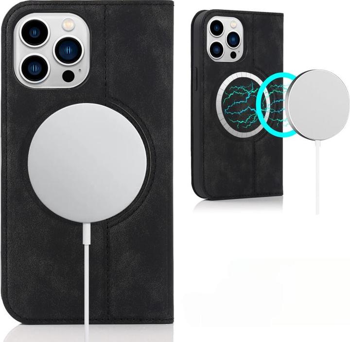 Immagine prodotto Cover-Discount iPhone 15 Pro - Custodia MagSafe Flip RFID nera (Apple iPhone 15 Pro)