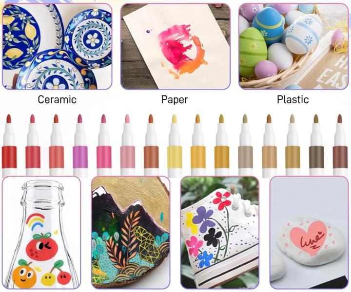 Actual product image Extralink Set Mit Akrylmarkern 48 Farben | Zum Malen 48 Stück (48x)