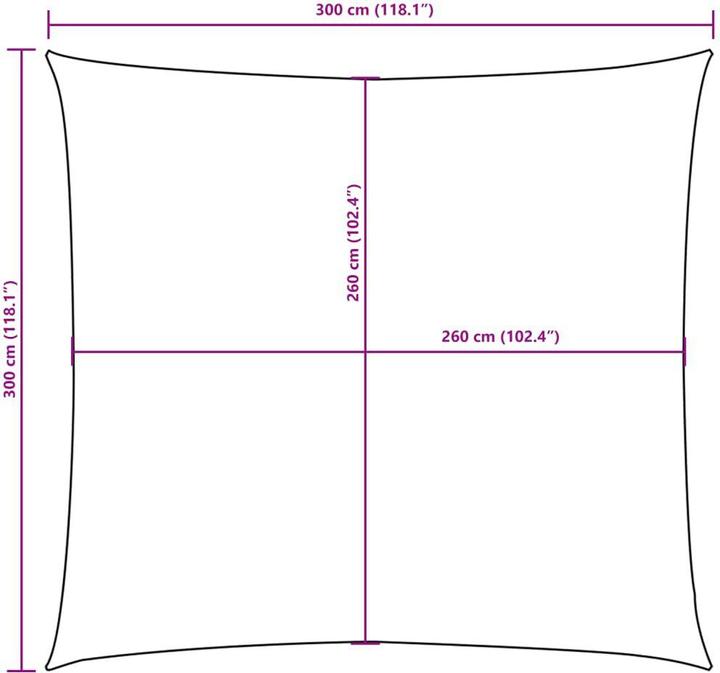 Produktbild vidaXL Sonnensegel (3 x 3 m)