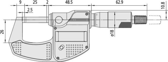 Actual product image Mitutoyo External micrometer (2.50 cm)