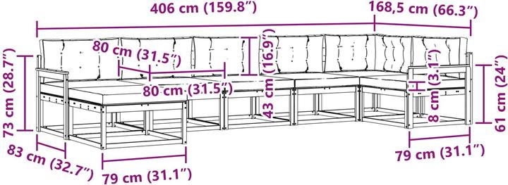 Produktbild vidaXL Outdoor-Sofa