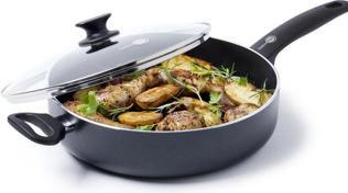Produktbild Greenpan Cambridge Keramische Hapjespan met Deksel - 28 cm - PFAS-vrij (Bratpfanne)