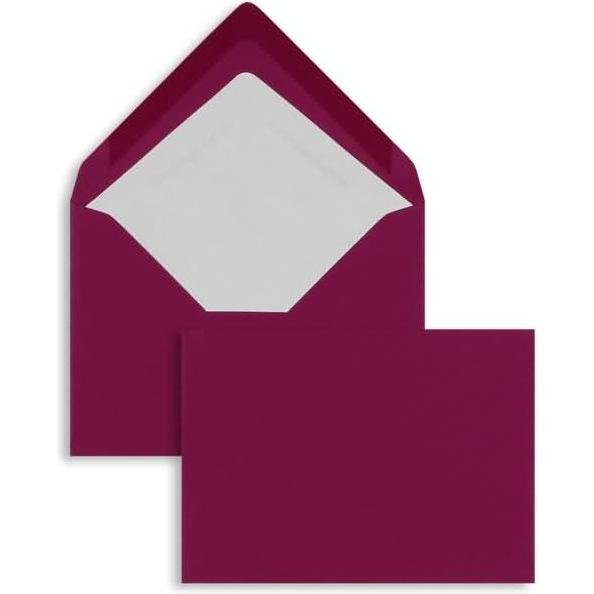 Blanke, Briefumschlag, Briefumschläge 81x114mm (DIN C7) 100g/qm gummiert VE=100 Stück amarena (100 x)