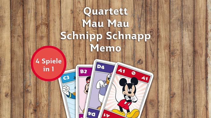 Produktbild ASS Altenburg 22501530 - Disney Mickey & Friends: Quartett 4 in 1, für 2-4 Spieler, ab 4 Jahren (Deutsch, 2 - 4 Spieler)