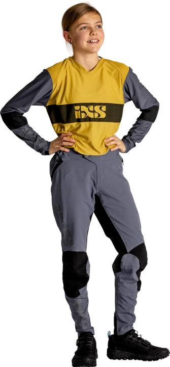 Actual product image iXS Trigger EVO Kids Long Sleeve Jersey - Acacia / Charcoal (L)