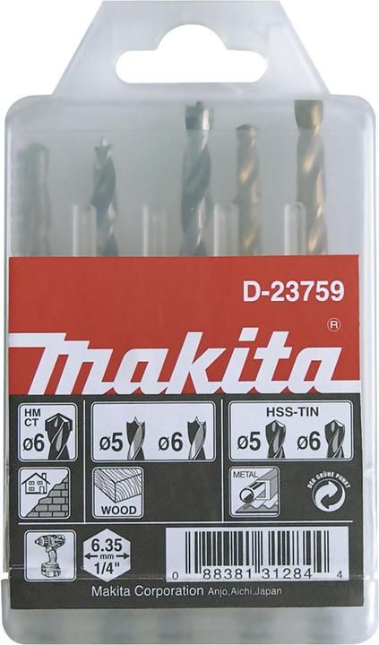 Produktbild Makita Bohrer-Set (5, 6 Millimeter)