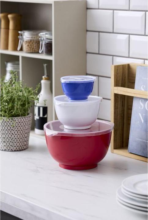Immagine prodotto Magni Rosti - Margrethe Mixing Bowl French Set – 6 Pieces – 0.25 + 0.75 + 3 Litres – Red, White, Blue (0.25 l, 6x)