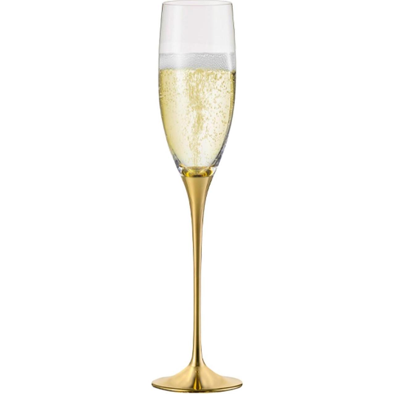 Eisch exklusiv Champagner 2er Set, Weingläser, Gold