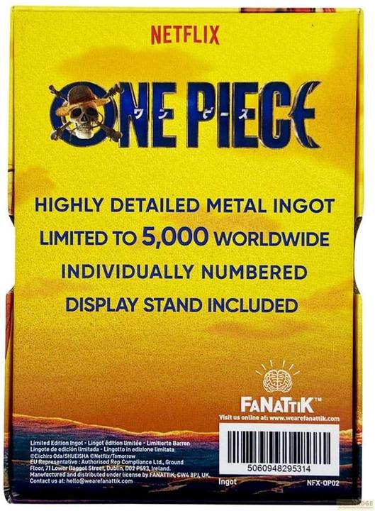 Actual product image Fanattik One Piece Metal Bar Luffy Wanted Poster Limited Edition
