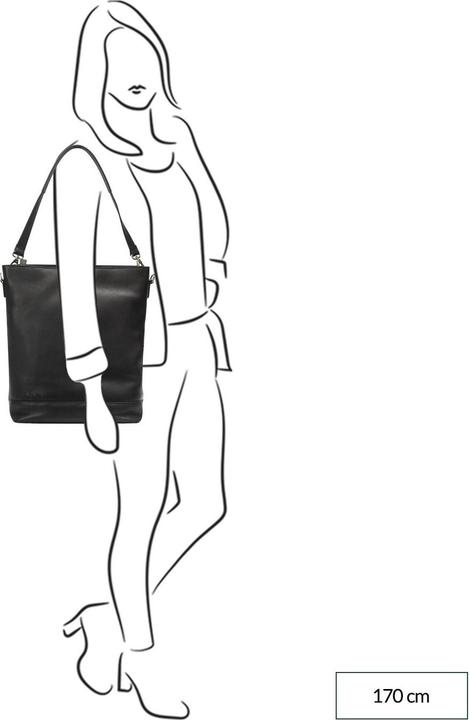 Actual product image Plevier Bow shoulder bag leather 30 cm laptop compartment