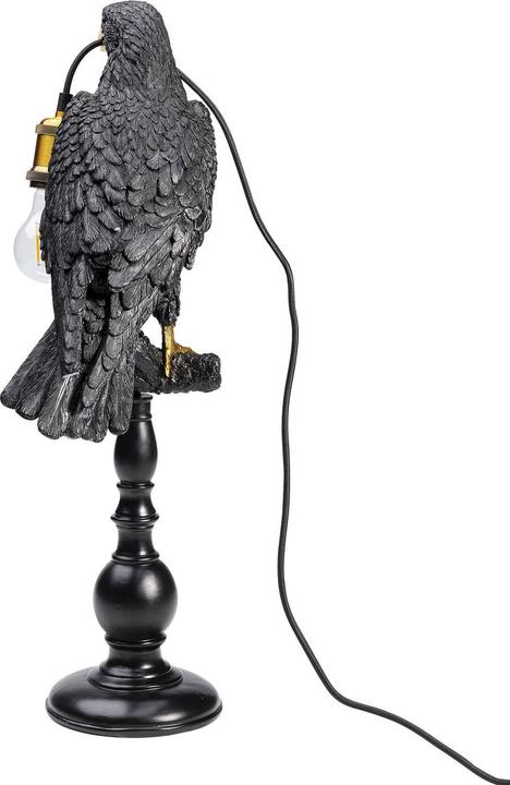 Actual product image Kare Design Table Lamp Animal Sitting Crow Mat Black (E27)