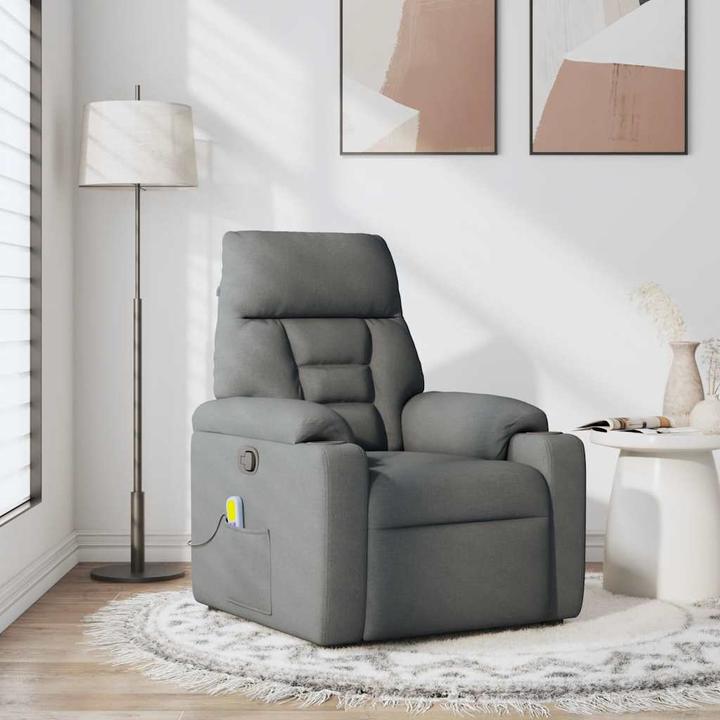 Actual product image vidaXL Massage chair dark grey fabric