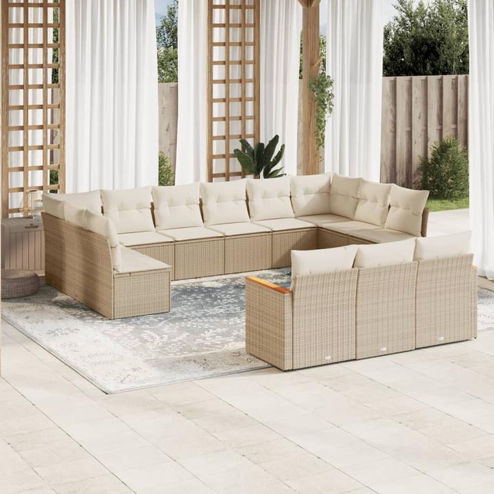 Immagine prodotto VidaXL Set da salotto da giardino da 10 pezzi con cuscini