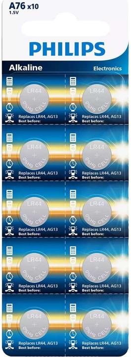 Produktbild Philips 10x LR44/A76/LR1154 (10 Stk., LR44)