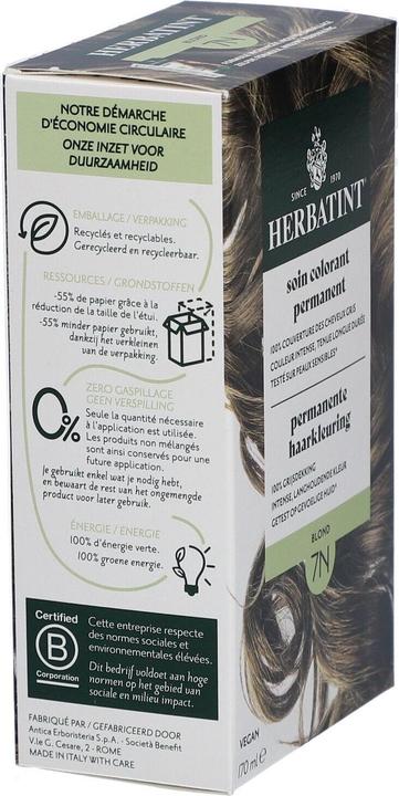 Produktbild Herbatint Dauerhafte Haarfärbung 7N Blond (Blond)
