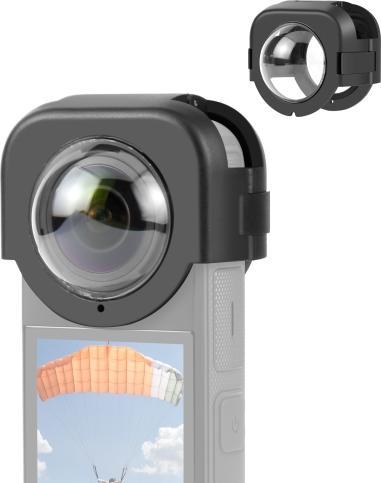 Actual product image Puluz For Insta360 X4 Snap-on Lens Guard Protective Cover (Black)