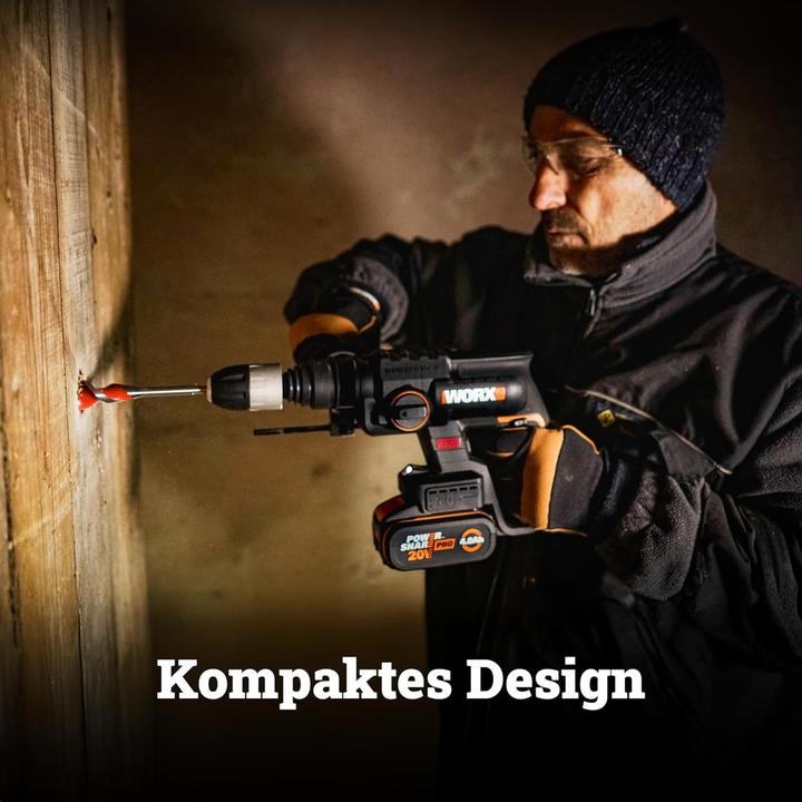 Immagine prodotto Worx Martello rotante a batteria WX381.9, senza batteria e caricabatterie