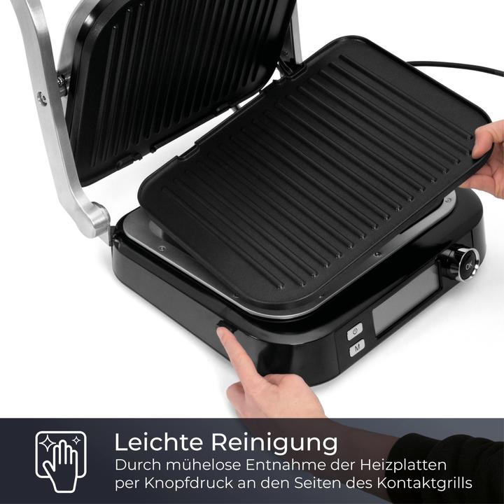Produktbild KLAMER Kontaktgrill mit 7 Automatikprogramme 2100W starker Plattengriller