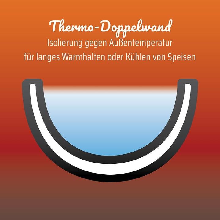 Actual product image GSW Thermo bowls with lid 3-piece set made of double-walled stainless steel (16 cm, 1.20 l, 3x)