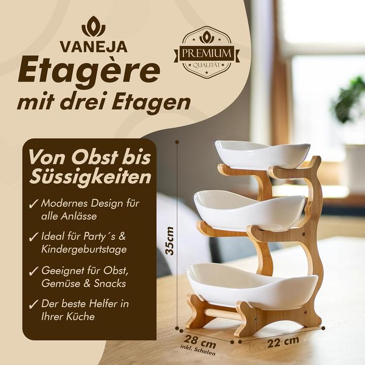 Immagine prodotto Vaneja 3-stöckige Obst-Etagere
