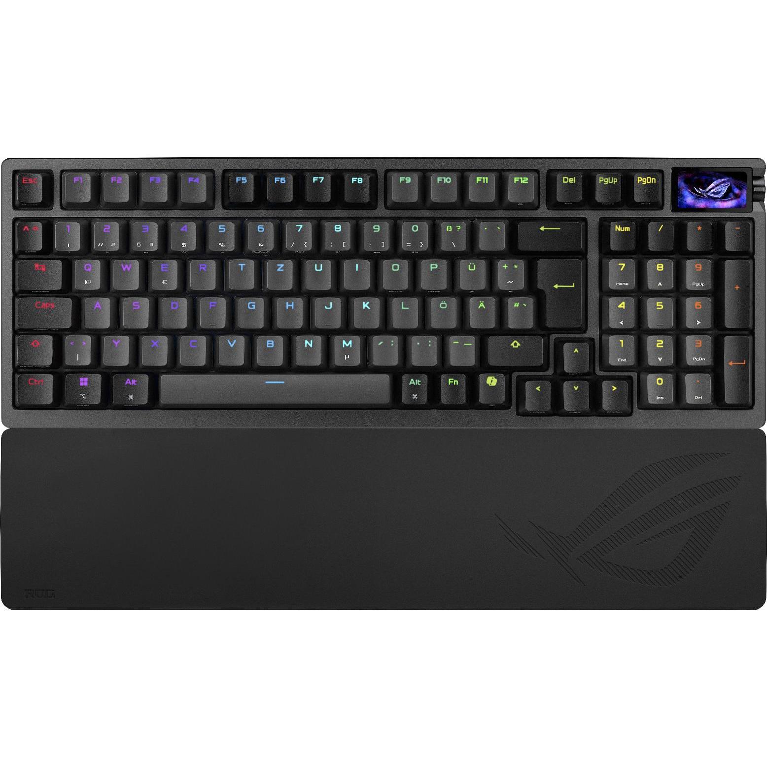 ASUS Tastatur M901 ROG Azoth 96 (Deutschland, Kabelgebunden, Kabellos), Tastatur, Schwarz