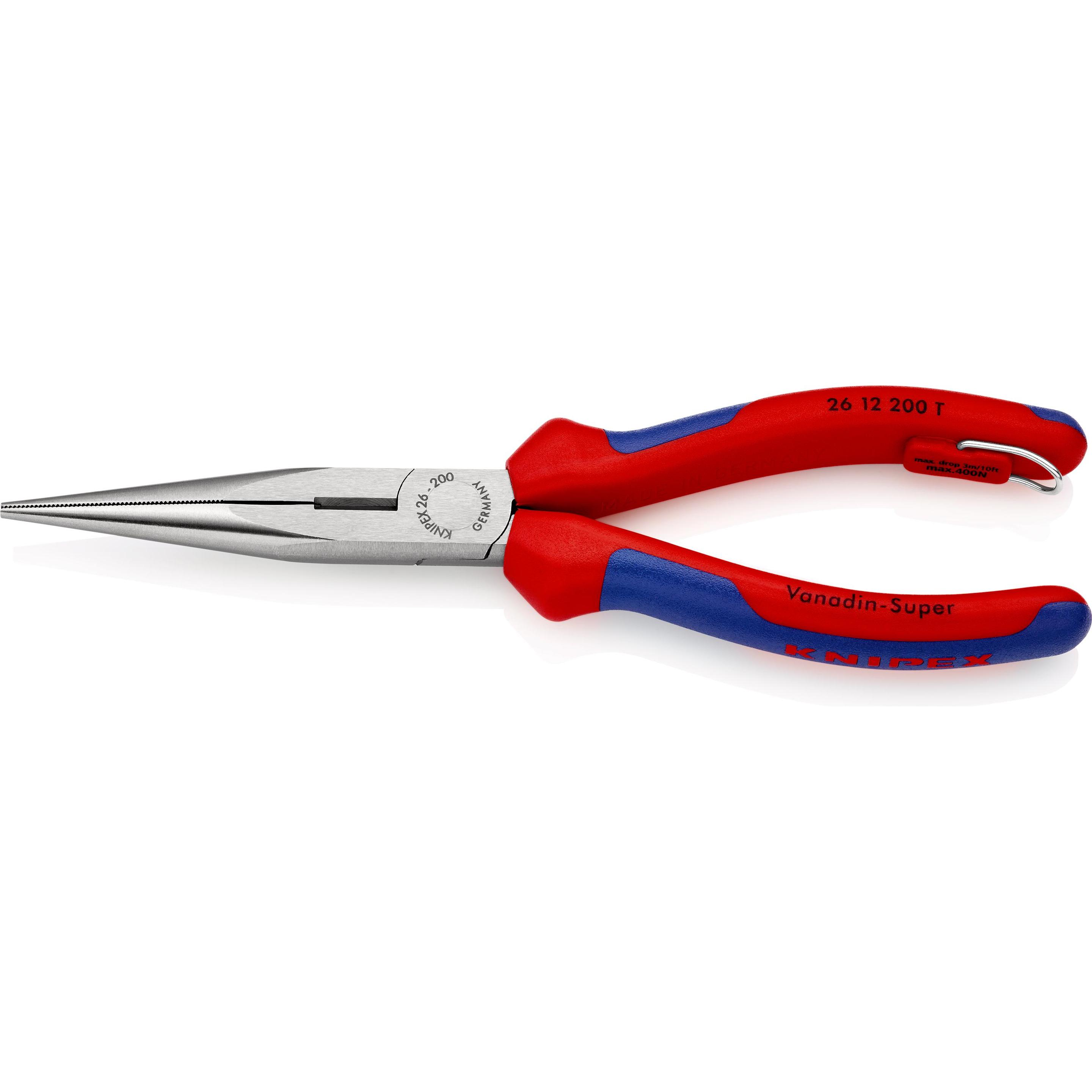 Knipex, Zange, Flachrundzange mit Schneide (200 mm)