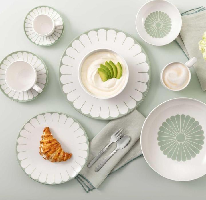 Produktbild Villeroy & Boch Espressountertasse Fleur 6 Stück, Grün, Material (0 ml, 6x)