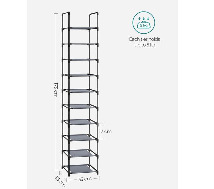 Image du produit Songmics Étagère à chaussures (33 x 33 x 173 cm)