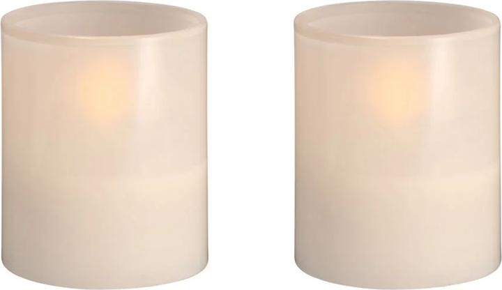 Konjac Sponge Moods & More MM LED glass candle, Hurricane, Vanilla, 2-pack, 47x57 mm (2x)